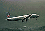 霧のかかる八丈島空港を離陸するYS-11A-208(JA8697) (1984年頃)